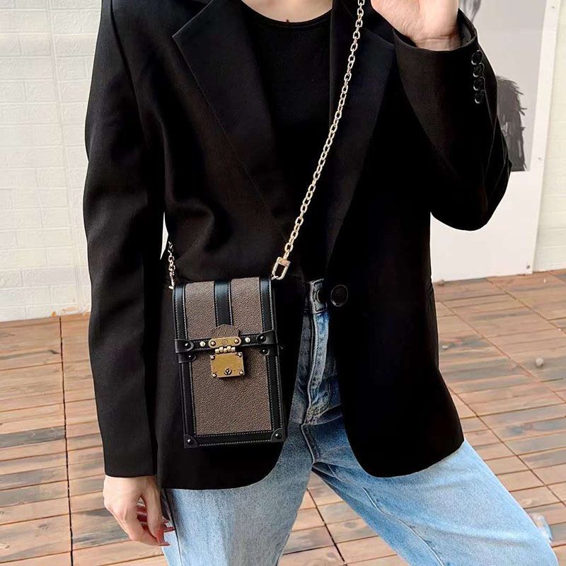 Universal Crossbody Designer Phone Case Luxury Leather Chains Bag Shoulder Strap Wallet Card Holder Hardwares Sac Coque de Telephone Luxe Funda i-image-975751884