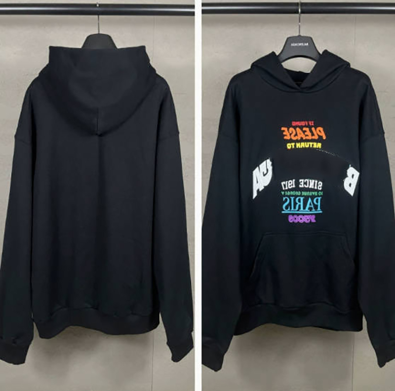 Designer Men's Spring Hoodie B: Printed, Washed, Casual Men's Zip-Up Hoodie; Women's Casual Homewear with Letter Print, 100% Cotton S