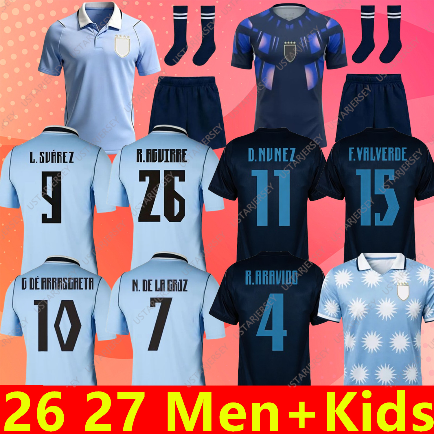 world cup 2026 Uruguay Soccer Jerseys 2026 2027 L.SUAREZ E.CAVANI N.DE LA CRUZ national team Shirts G.DE ARRASCAETA F.VALVERDE R.ARAUJO R.BENTANC-image-910665486