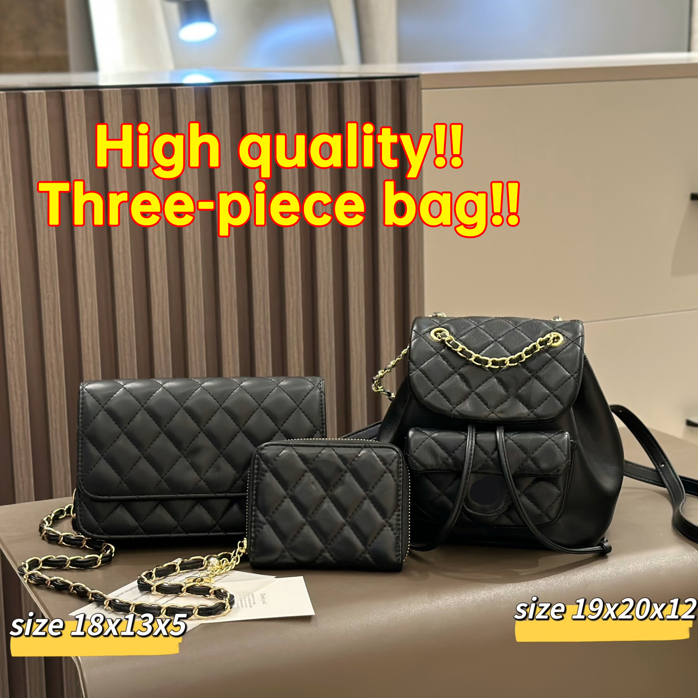 Ensemble de sacs trois pièces de haute qualité 2026 : sac à bandoulière pour femme, sac à main, sac à bagages, grand sac à bandoulière CS05