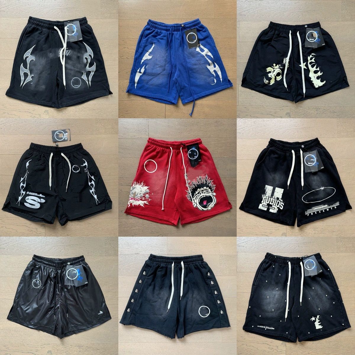 hot sell designer shorts men shorts star men jorts Letter Graphic Print Washed Shorts Hip Hop unisex black cotton beach baskeall running jumpers bot