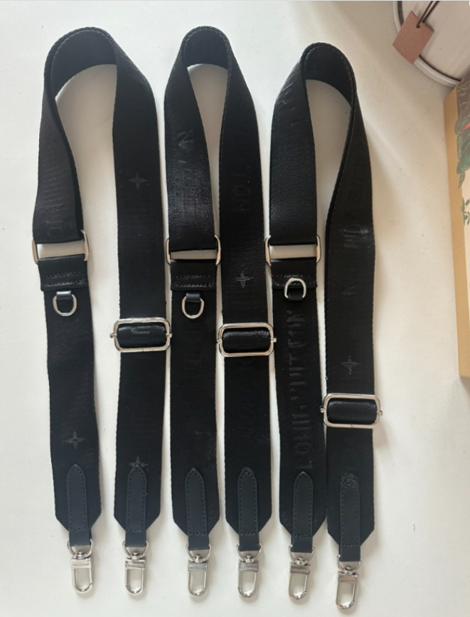 Top Quality Black colors Silver hardware shoulder straps Accessories for women men Shoulder Bags crossbody bag canvas Bag Parts strap 85cm-130cm New