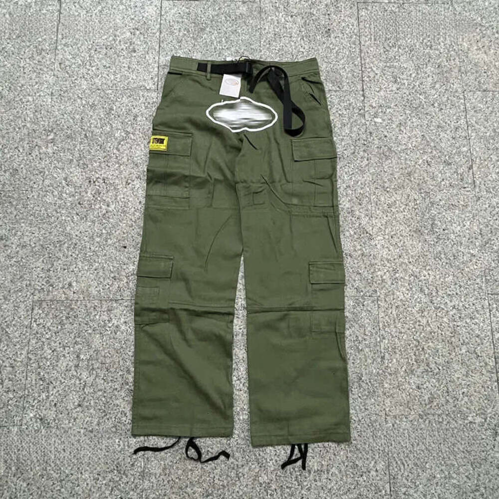 Zlied Pants Designer Y2k Style Cargo With Multi Pockets Hip Hop Casual Cortely Trousers For Men Women Pure Quality Pattern Print Loose Demon Island