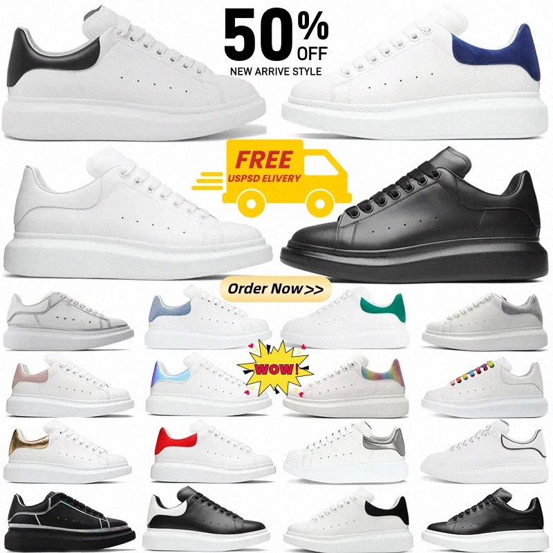 With Box White Casual Shoes Men Designer Sneakers Platform Scarpe Shoes Womens White Black Leather Suede Velvet Lace Up Chaussures de Espadrilles-image-913936352