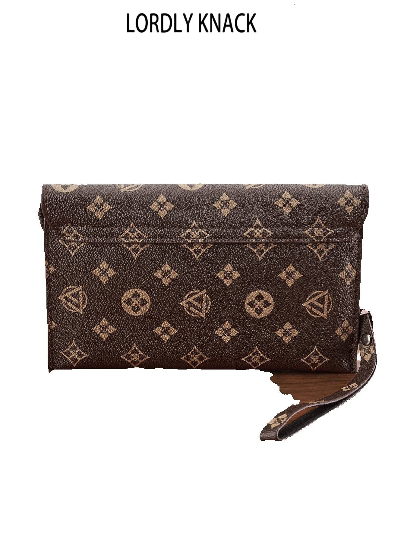 LORDLY KNACK Monogram Clutch Bag, Men's Fashion Wristlet Purse, Trendy 2026 Daily Commute Bag