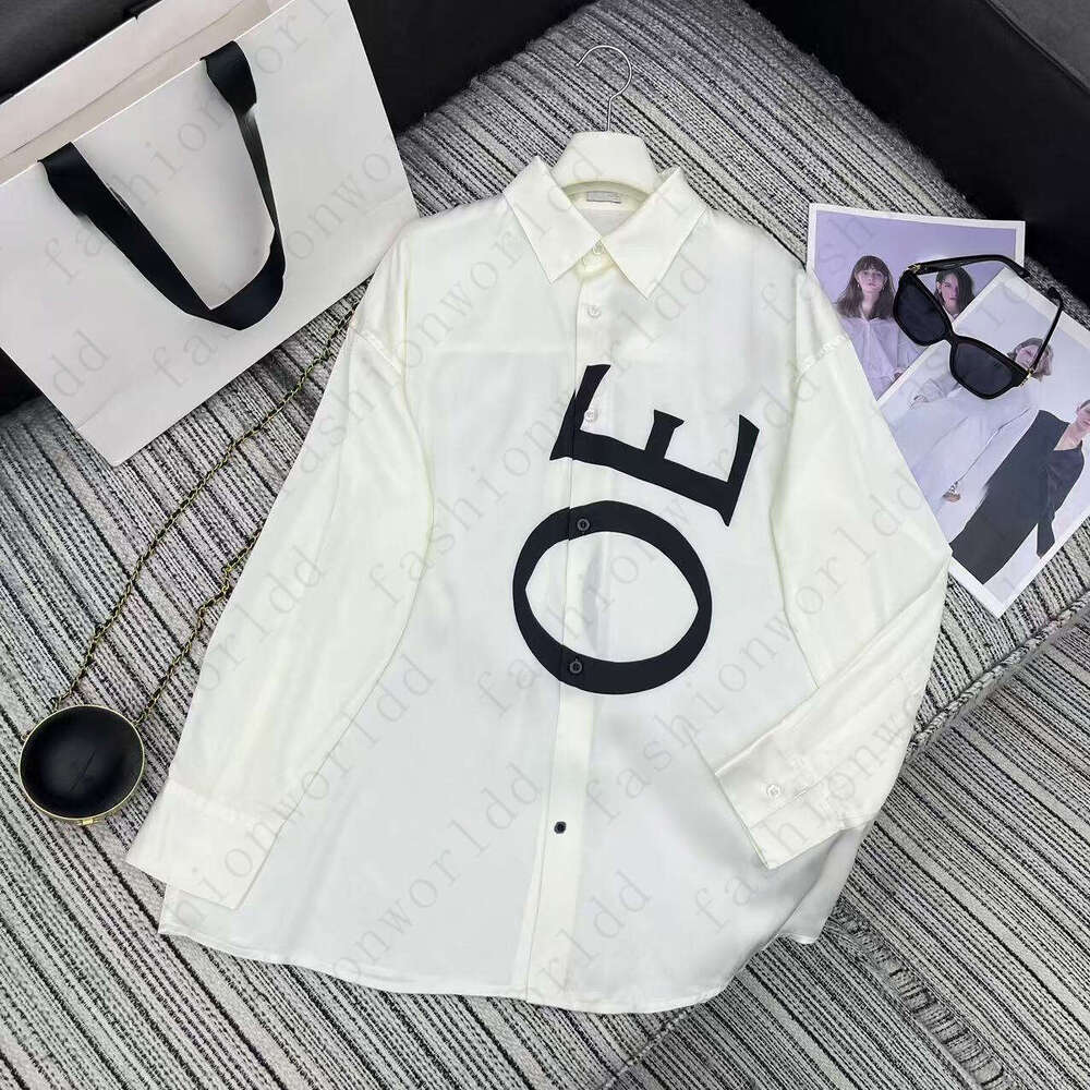 Women blouse Designer shirt brand base shirt Fashion lapel shirts summer LOGO long sleeve tshirt vacation blouse designer for women Apr 08 709d
