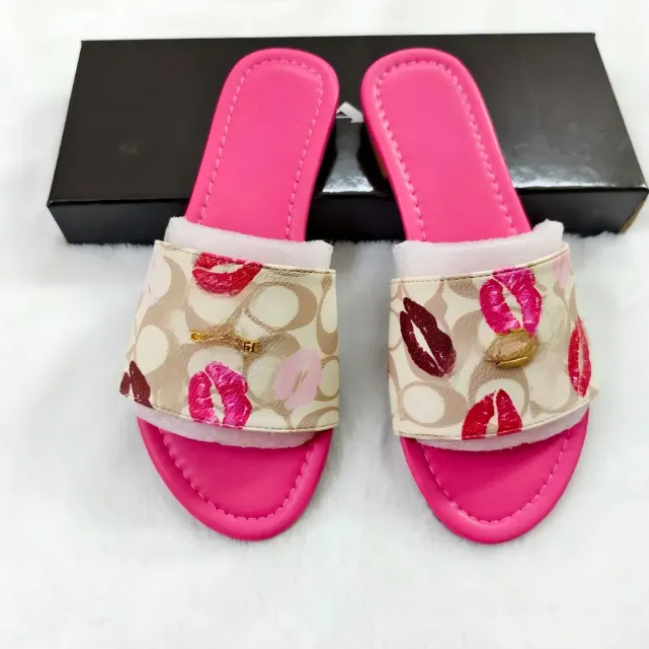 Designer shoes women slides for men women slippers designer sandals famous sliders clogs luxury High quality sandale mules flats platform beach pink