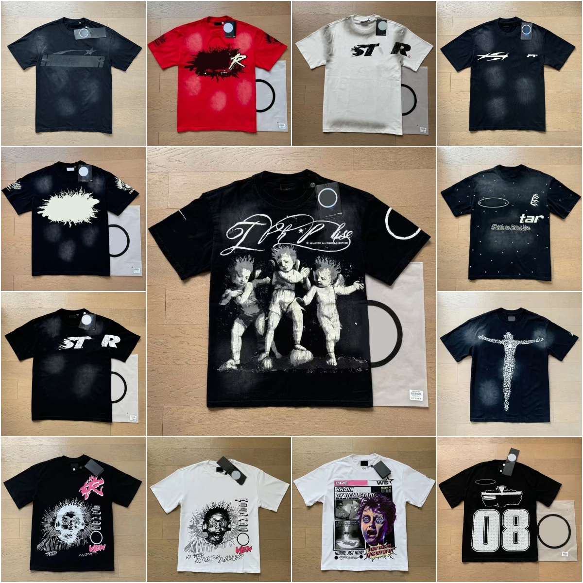 High Quality Helles Starly shirt designer hoodie mens t shirt and shorts Hip Hop hoodies pants tracksuit fashion unisex graphic tee tops high str-image-918575336