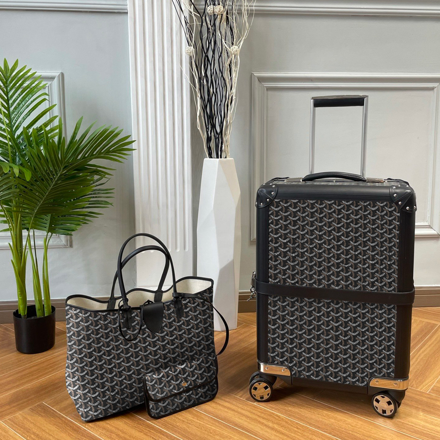 Valise de créateur Ensemble fourre-tout Bagage à main en cuir véritable 20 pouces Valises à roulettes Boîtes de luxe Valise à roulettes Ensemble