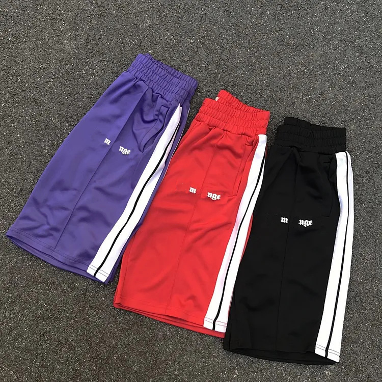 Men's Shorts Designer Side Stripe Track Shorts High Waist Drawstring Casual Streetwear Sports Shorts-image-1100933665