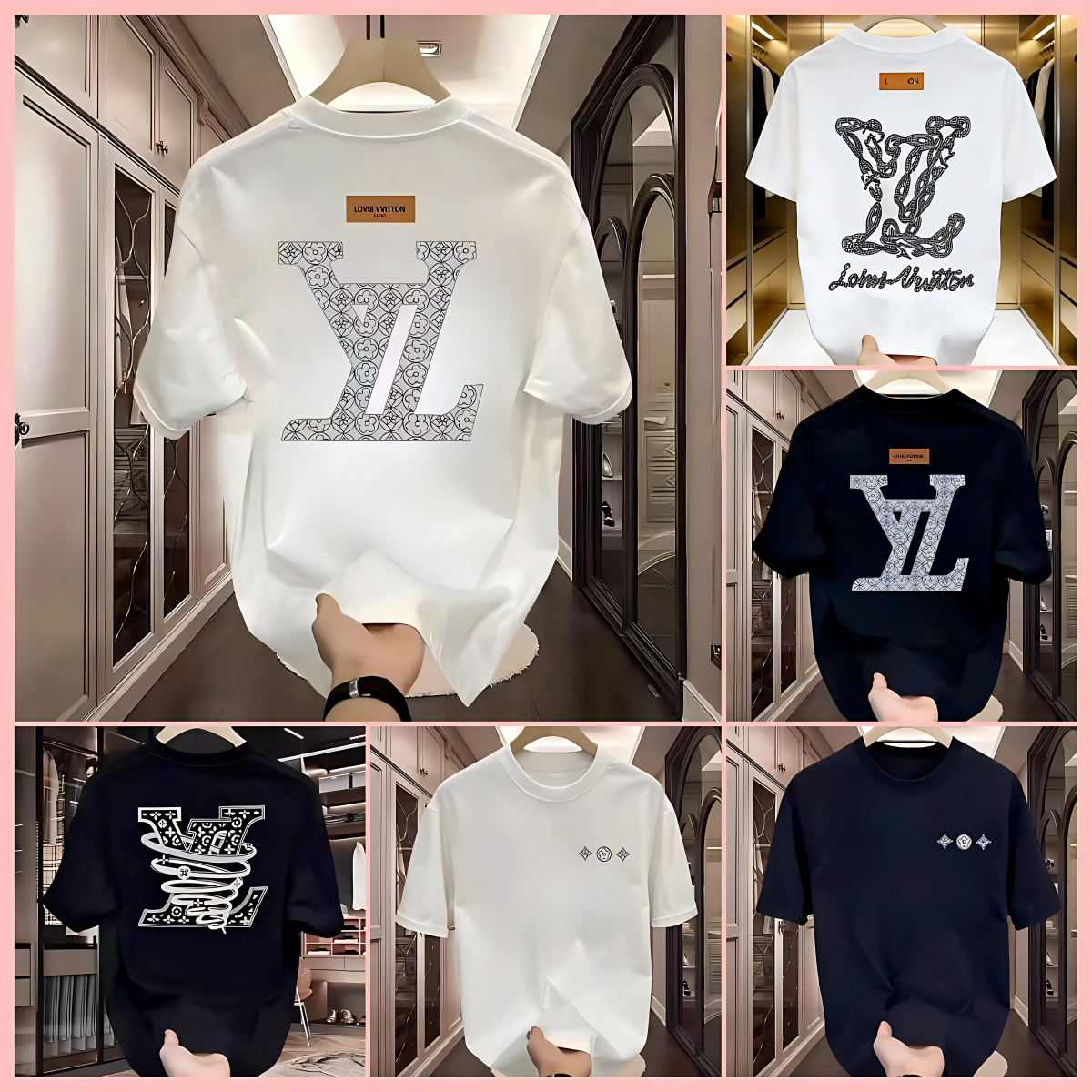 Designer lvs t shirt Mens Fashion Louise Shirt Casual Mens Womens T-shirt Letters 3D Stereoscopic printed short sleeve best-selling luxury mens hip