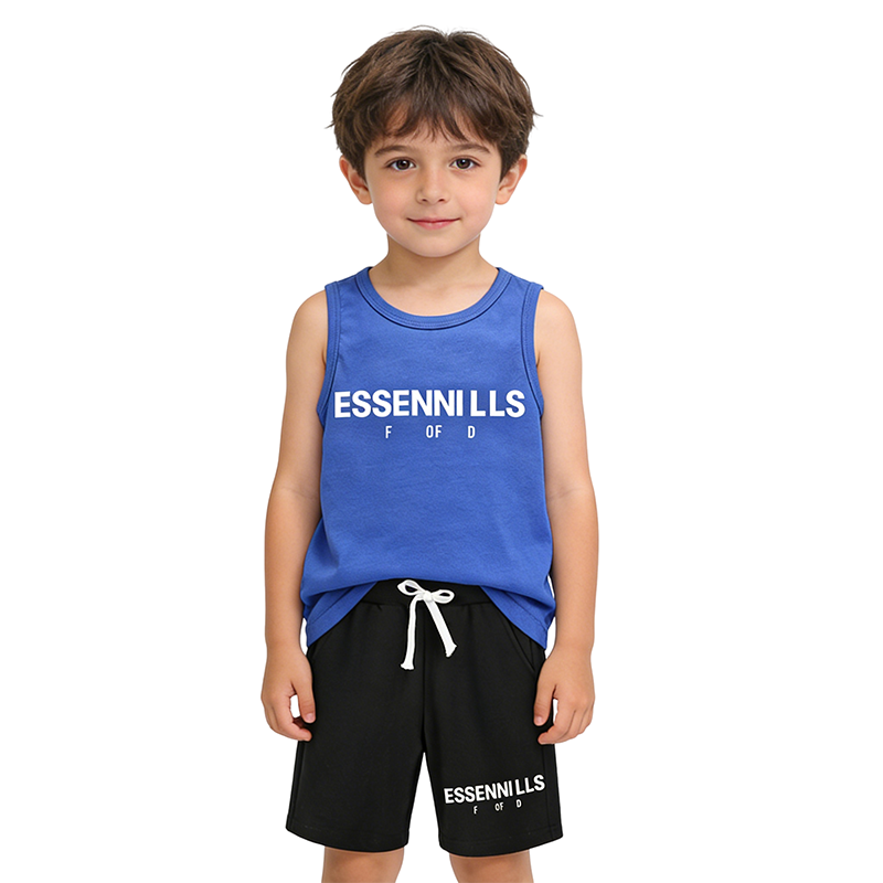 12 Colors Kids Designer Clothes Boys Girls Summer Sleeveless Set Baby Cotton Sportswear Outfit Toddler Breathable Top Tee For Daily Wear Sets Childr