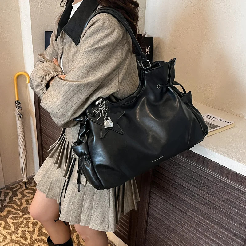 Fashionable n Tote Bag Retro Shoulder Bag Casual Large-capacity Crossbody Bags Light y High-end Womens Bags 260408