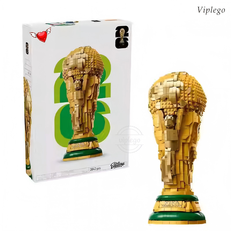 LEG0 Editions 43020 World Cup Official Trophy Building Blocks 2842pcs Standard Particles High quality 1:1 size perfect replica Holiday gifts socc-image-1112292373