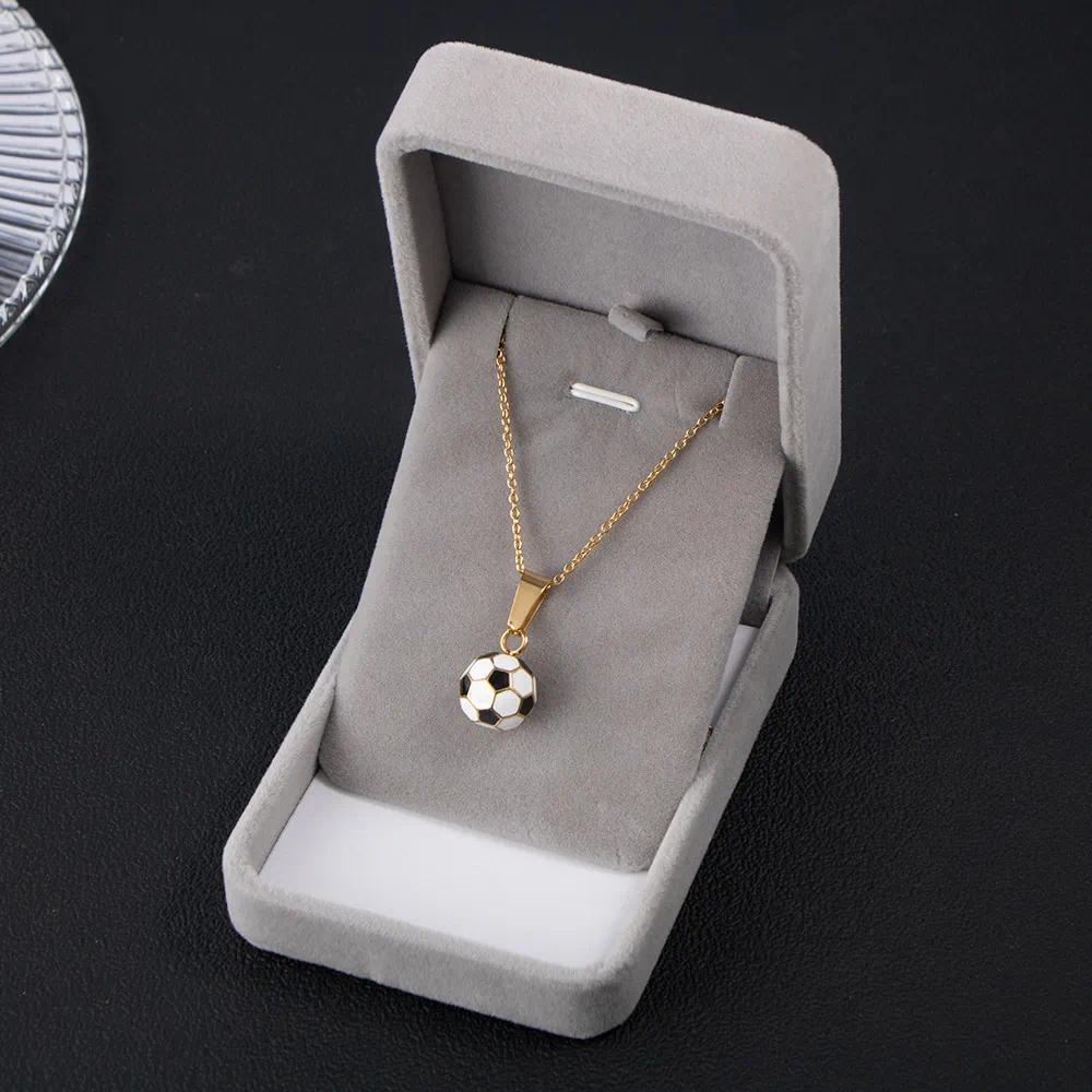 world cup football department titanium steel jewelry popular mens football necklace epoxy football pendant sp1012-image-1100980908