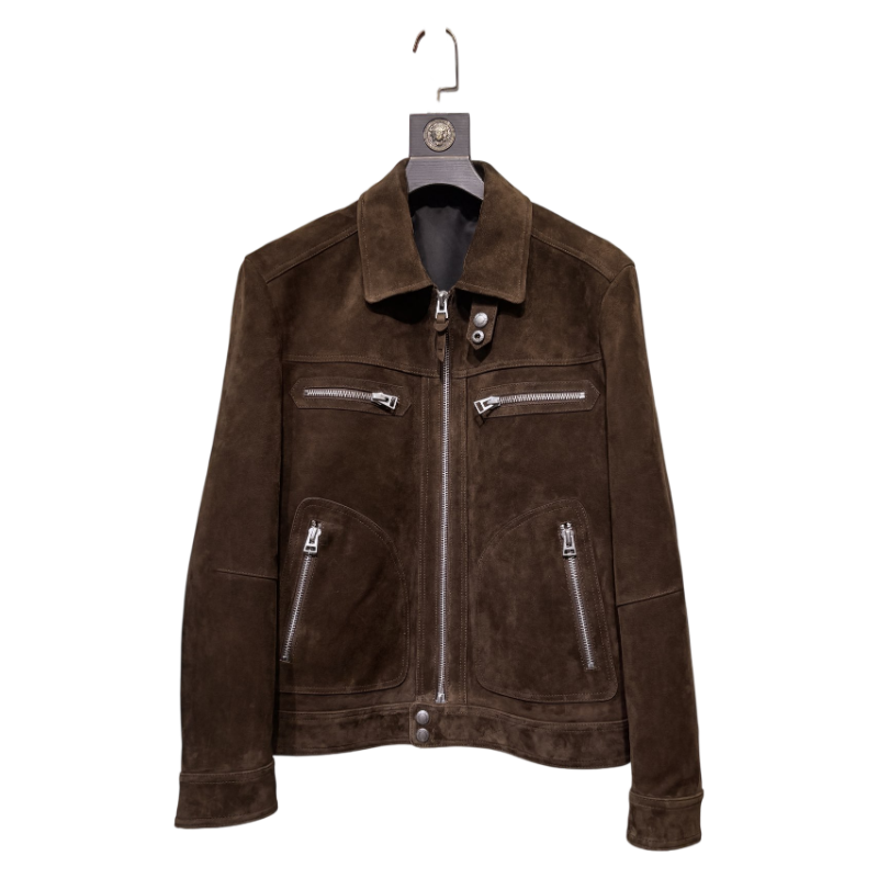 T F brand Mens real genuine leather fur brand jacket outwear designer Luxury gift Fathers Day Winter Men Down Coat 44