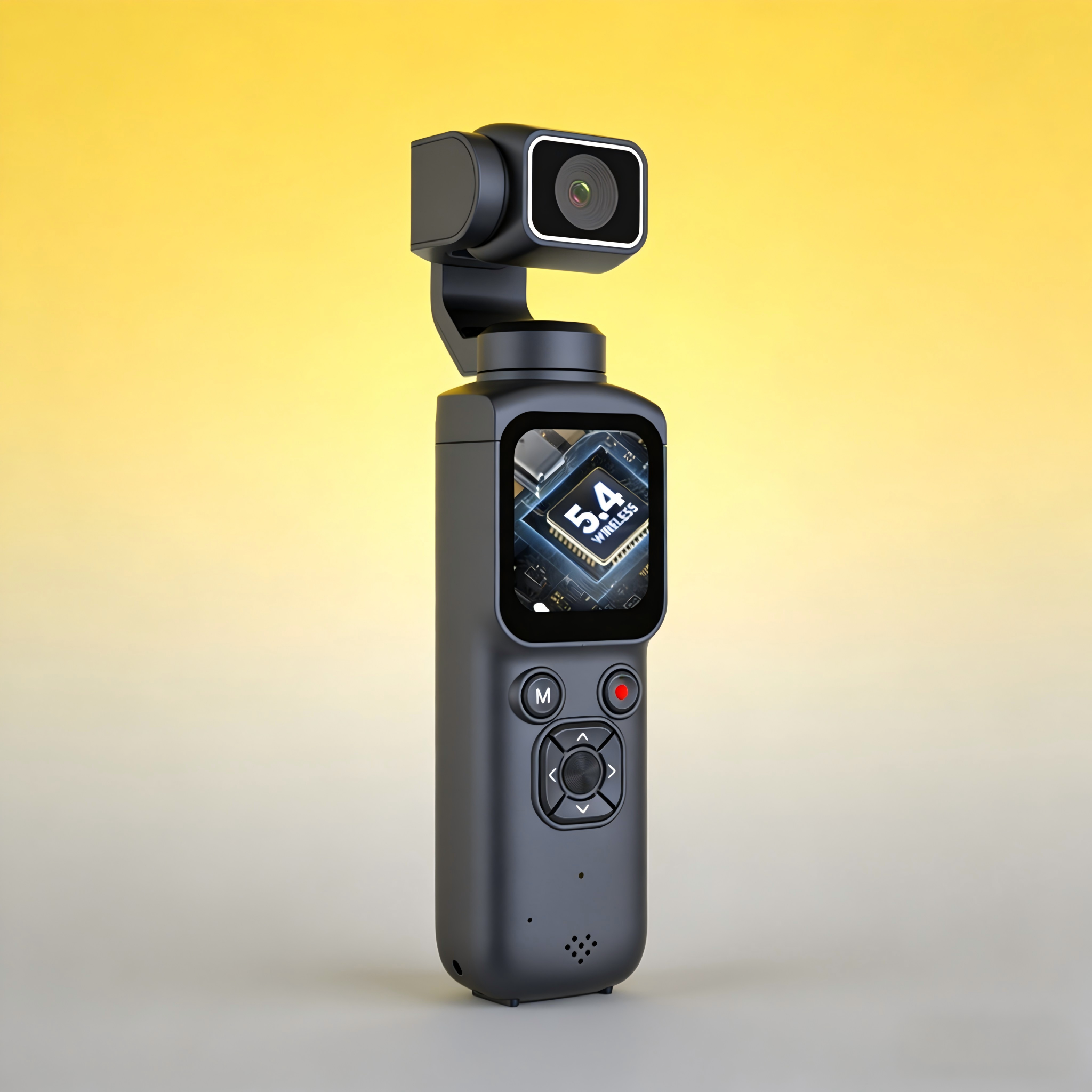 4K Portable Pocket Gimbal Camera | For On-the-Go Vlog Recording | Handheld Digital Camera | 6400W Pixel, Stabilization, Face Tracking, WIFI File-image-1100988390