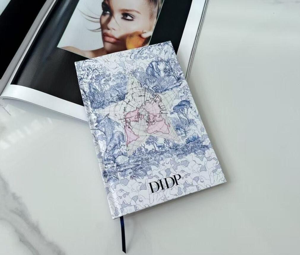 High aesthetic classic fashion gold edged notebook 2026 luxury designer letter logo A5 Notepads high quality cute student account book portable diar