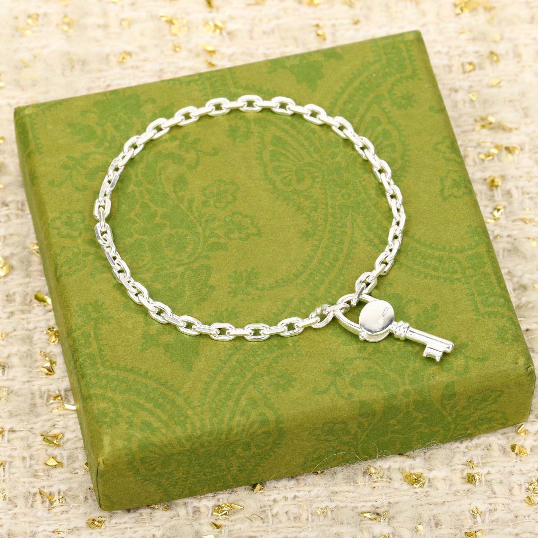 2026 Luxury quality charm choker pendant necklace with key shape design S925 Silver material have stamp PS6457B