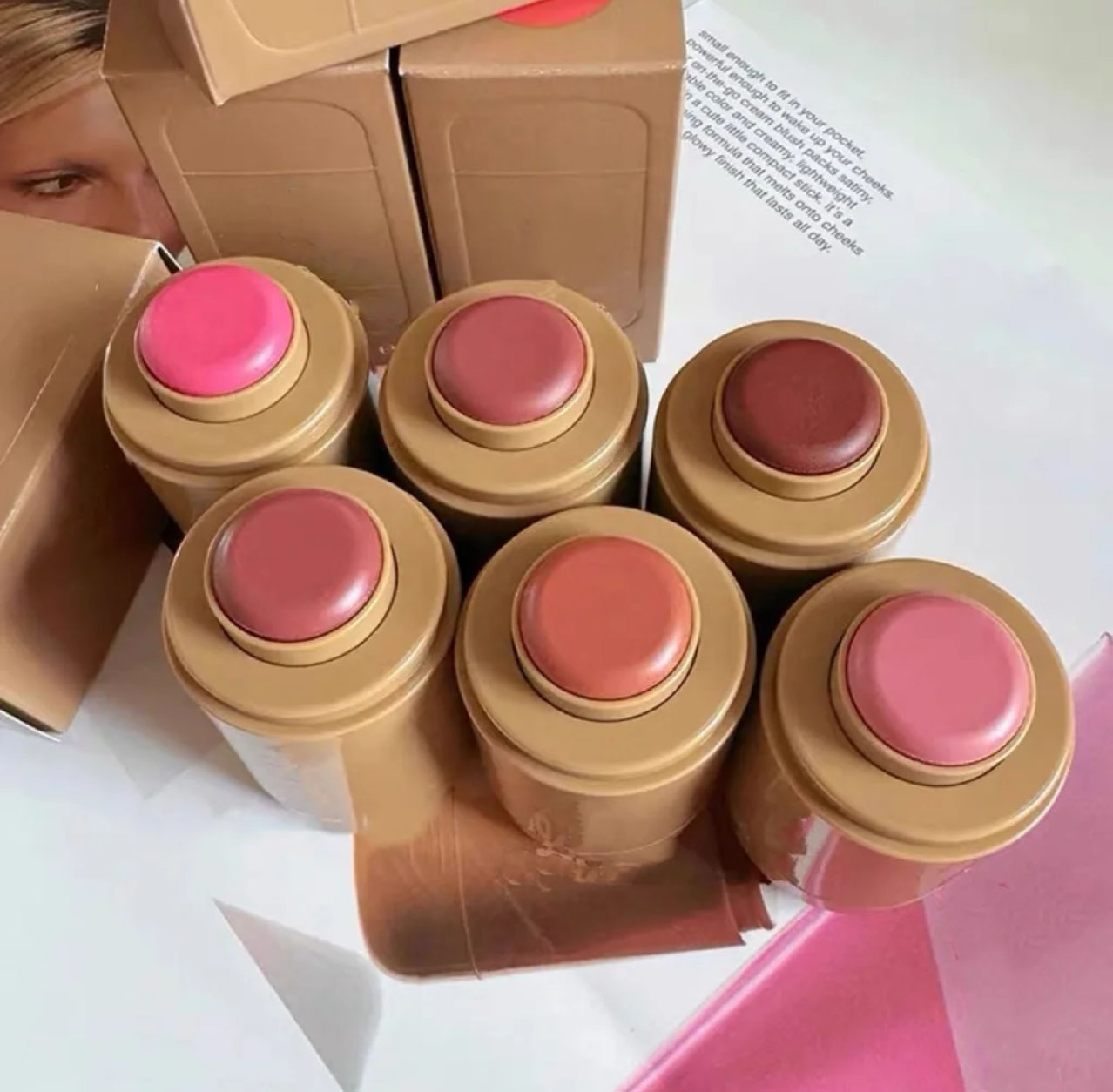 Makeup Pocket Blush 5.3g Face Cheek Blushes Long Lasting Blush Stick Beauty Cosmetics 8Color Piggy Freckle Toasted Teddy Sleepy Girl Juice Box Sp-image-1015952174
