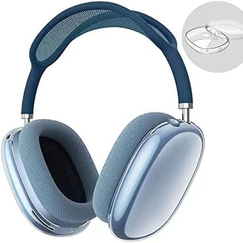 Vente chaude USA Stock pour le modèle Max USBC Bluetooth écouteurs accessoires pour écouteurs Transparent TPU solide étui en silicone modèle Pro