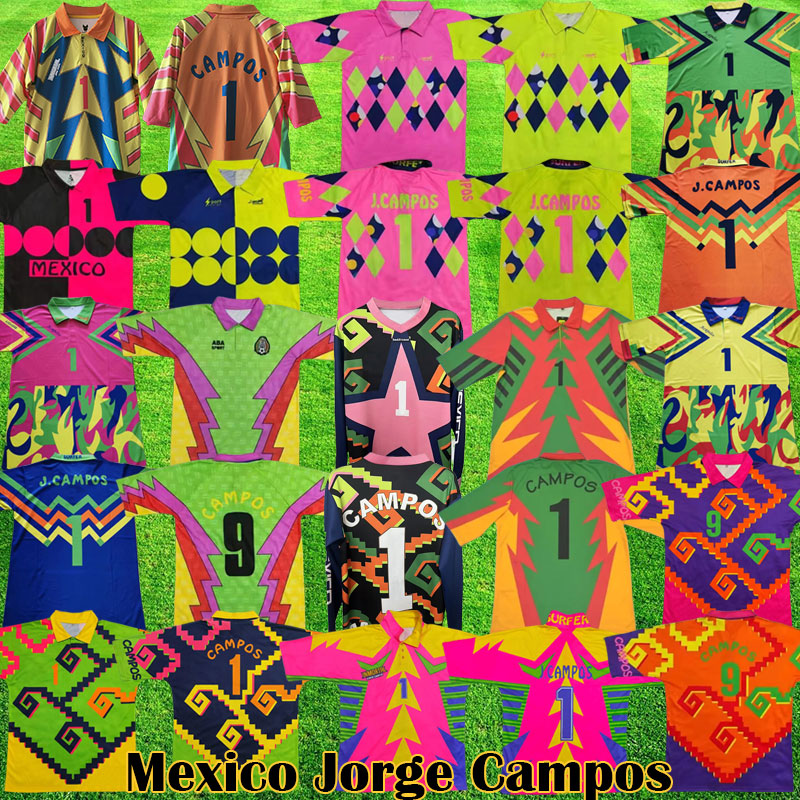 Retro Badfriend Jorge Campos Soccer Jerseys El inmortal Football Shirts 1998 Campos GK Kit Navarrete bright kits contributed goalie shirts mexico-image-932925613