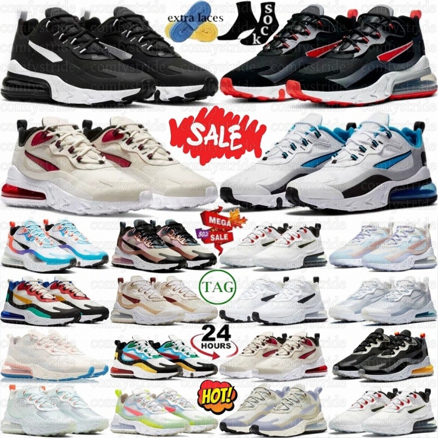Chaussures de basket-ball 270 React Baskets Femmes Hommes Regrind Concombre Vert Noir Bon jeu Fossil Ghost American Modern Summit White Multi Pha