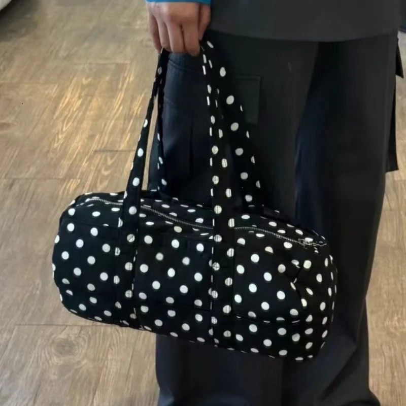 Korean Sle Large 2026 Capaci Soulder Bag Casual Travel Ladies andbag Womens Y2k Polka Dot Print Canvas Tote Bag for Yout 260409ww M260805