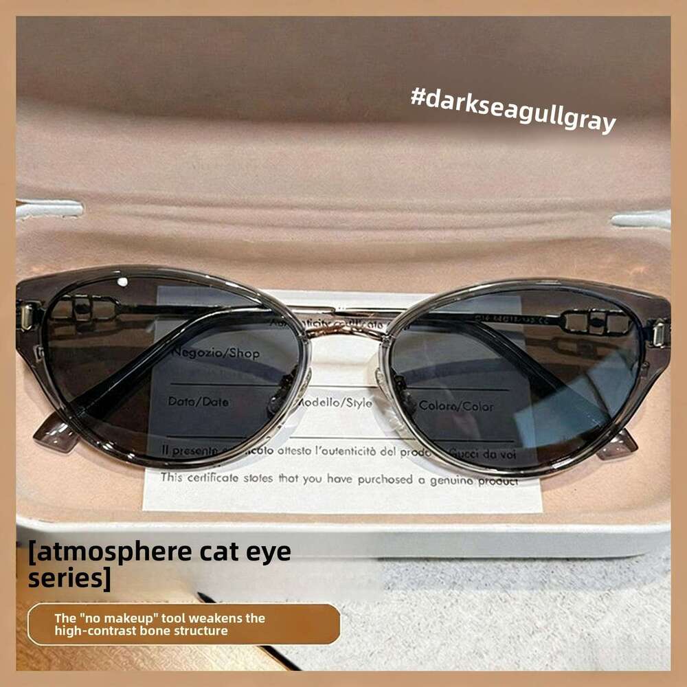Fashionable New For 89 Women 45 Korean Version End UV Protection High Definition Retro Sunshade Glasses Cat Eye Sunglasses