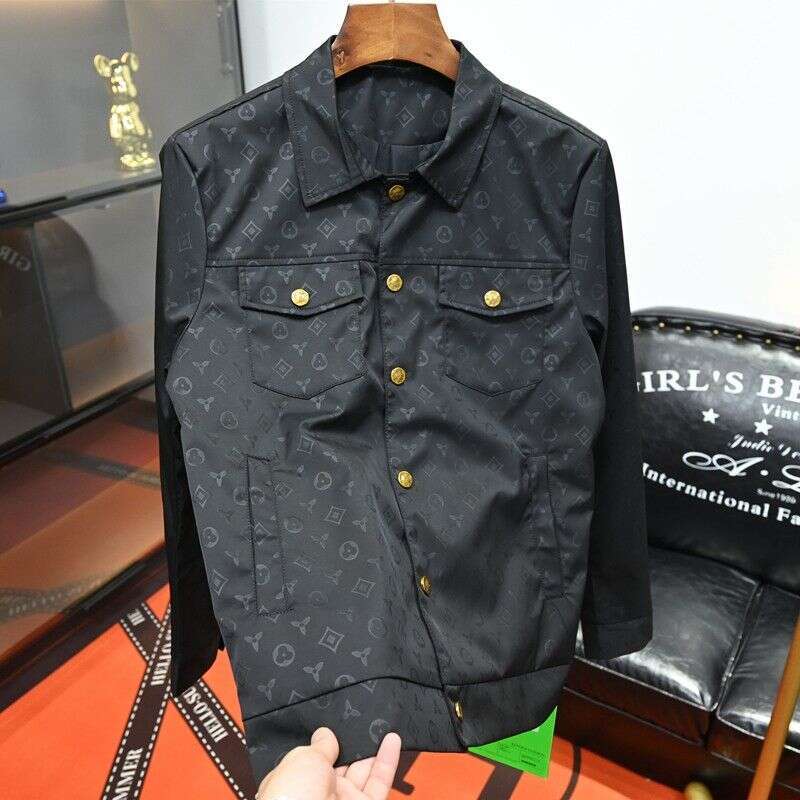 New Autumn Men's Popular Trendy Casual Jackets, Stylish Handsome Korean Version, Simple And Light Luxury European Goods Asia Size