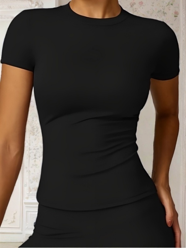 Women's Designer Yoga T Shirts Black Short Sleeves Training Tank Tops White Crop Tight Fitted Quick-Dry Running Sports Shirt for Summer