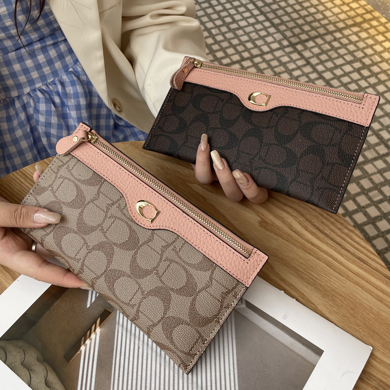 Women's long wallet 2026 new fashion trendy ultra-thin purse with a high-end feel, compact and popular niche design phone bag