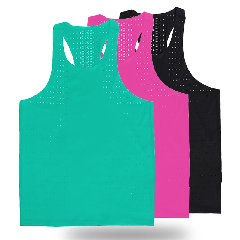 Men's Sexy Black Modal Sleeveless Running Vest Lightweight Porous Texture Summer Tank Top
