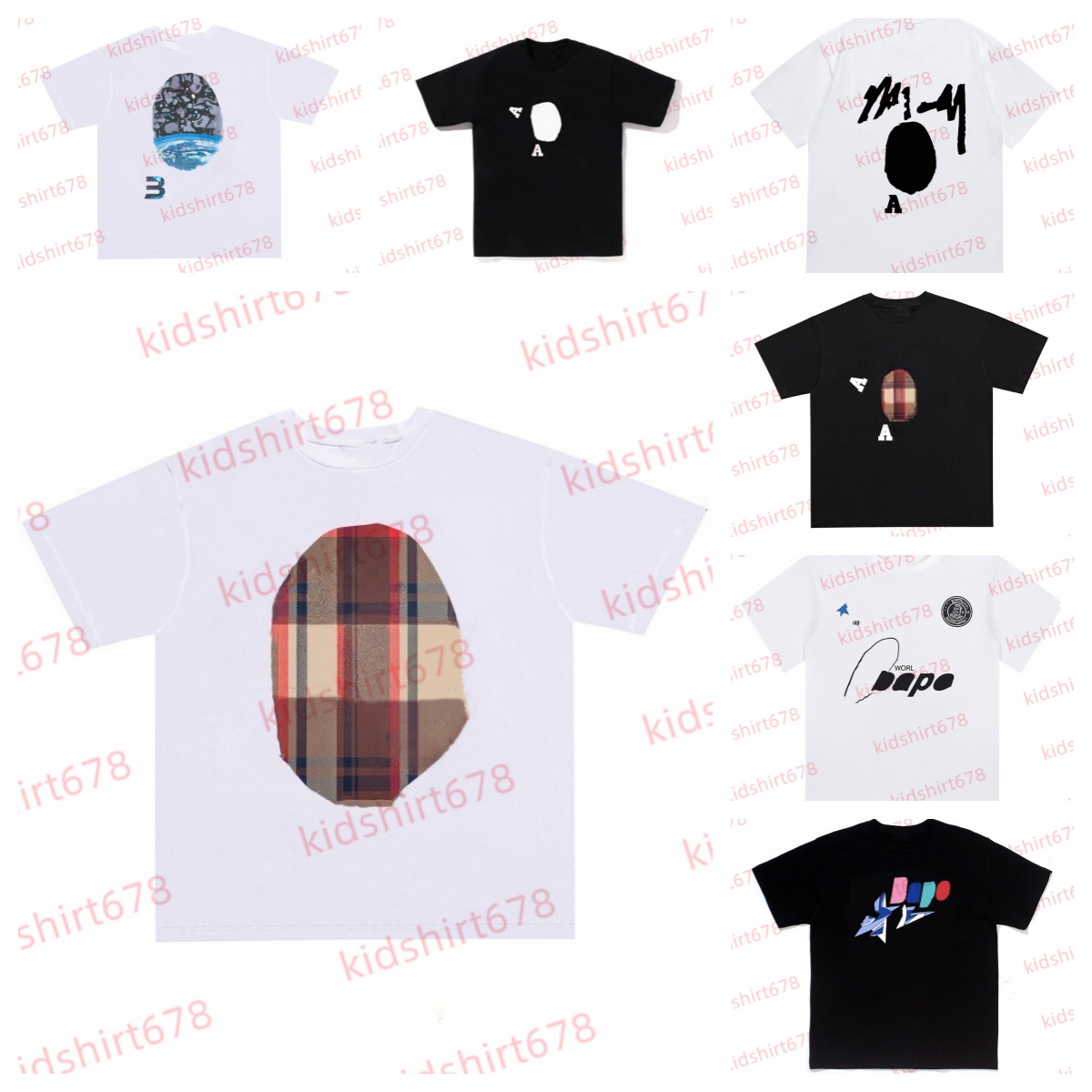DHgate T-shirts de créateurs de luxe T-shirts pour bébés Singe imprimé lettres mode hip hop street Tops décontracté été enfant nourrissons t-shir