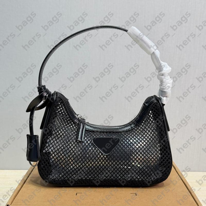 Re-Edition Shoulder Bag For Women Luxury Mens Mesh And Brushed Leather Bag Summer Fashion 3 Pcs Crossbody Bags Hobo Handbags Purse