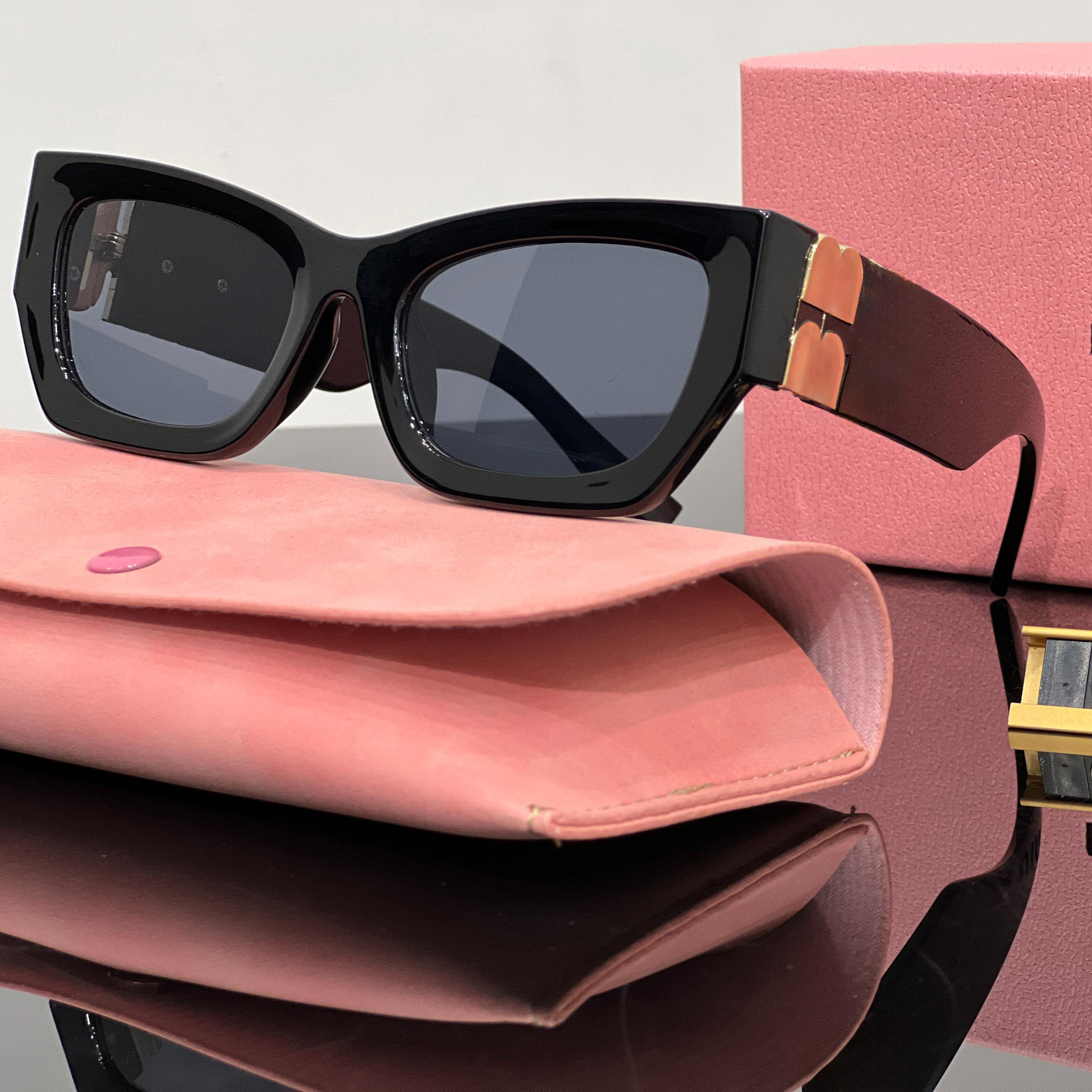 Womens Sunglasses Designer Sunglasses for Women Hollow Letter Eyeglasses Retro Cat Eye Full Frame Luxury Sun glass Summer Casual Vintage Goggle A-image-961940876