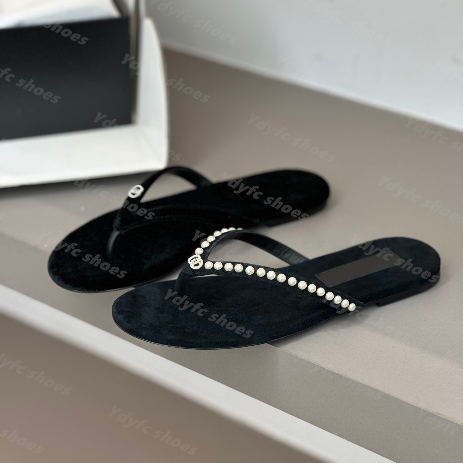 2026 Luxury Designer Womens Slipper Sandals Shoe Slide Summer fashion Wide flat flip-flops classic printed letter sandals sizes 35-42