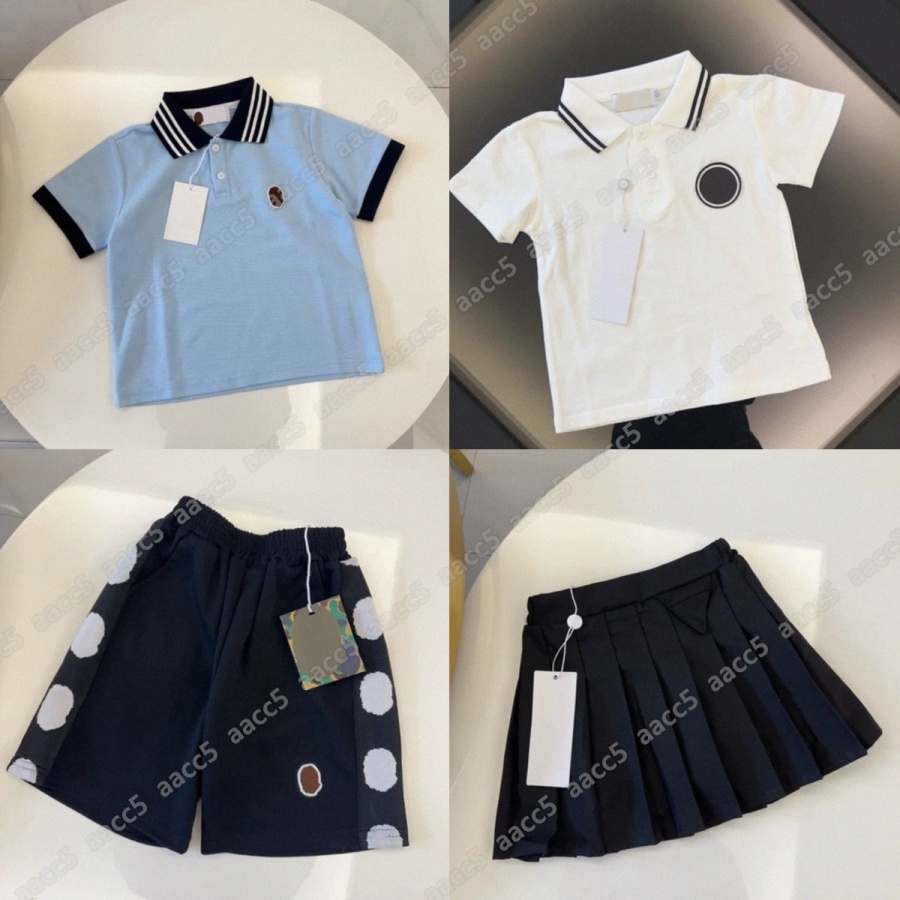 Designer kids Polo T-shirts sets clothes baby tops shorts boys toddlers girls pink black white blue casual summer kid infants t shirts set I4GL#-image-1101116207