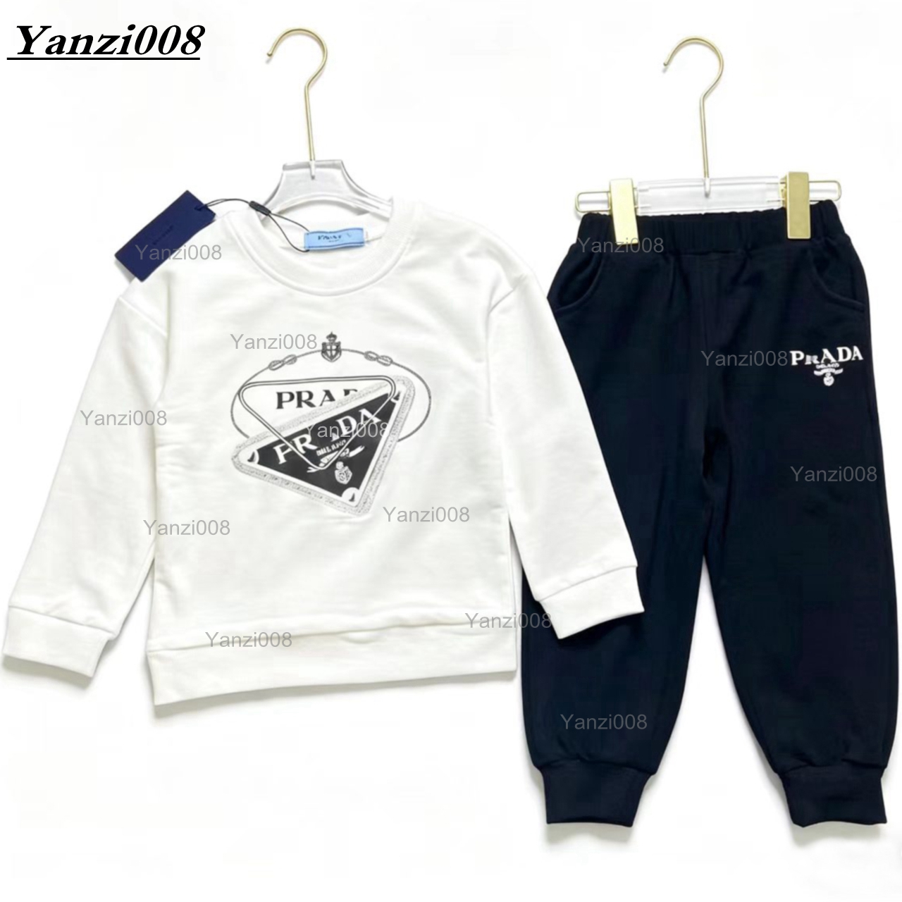 Spring Autumn New Luxury Brand Kids Designer Clothes Boys Set Fashion Print Long-sleeved Top+Pants Tracksuits 2-11 Years Boys Girls Outfits Child
