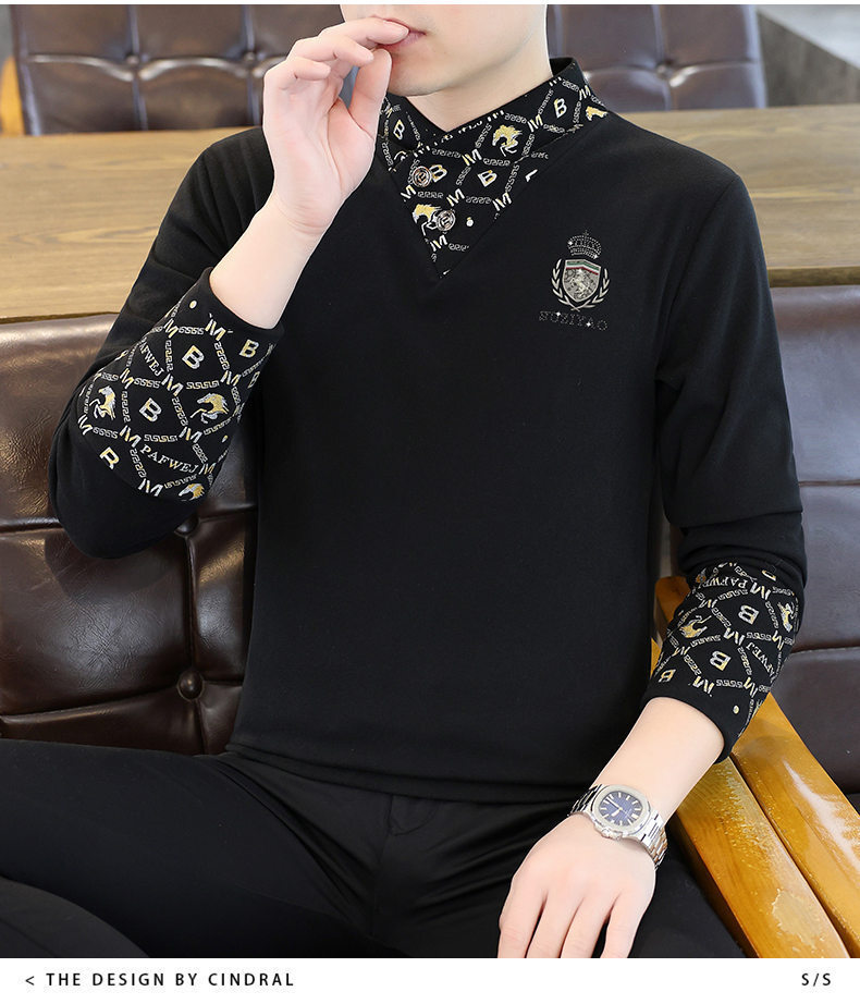 Designer 2026 Men's Wool Pullover One piece Half neckbase Base Shirt Autumn And Winter Long sleeved Warm Top With Collar