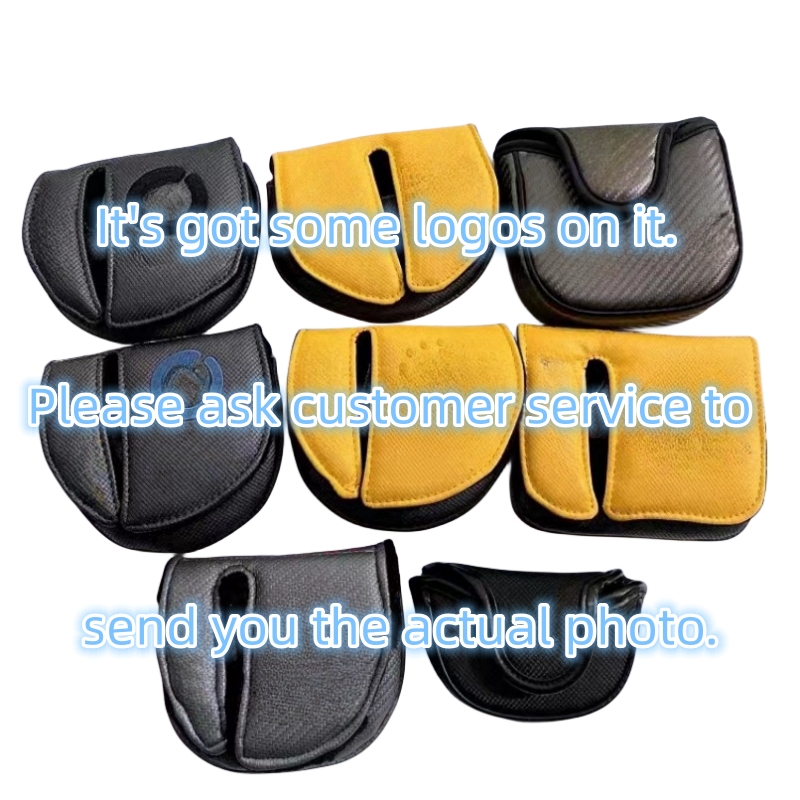 Golf Mallet Putter Cover Golf trainer accessories, right semi-circular side shaft PU waterproof cover of golf putter,Nine colors are available-image-1101026642