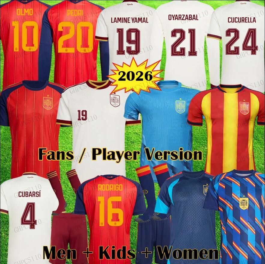 2026 Spain jersey PEDRI GAVI LAMINE YAMAL MORATA Carvajal OLMO FERRAN RODRIGO Jersey SPANISH Men Kid Kit Football Shirt Fan Player-image-916257972
