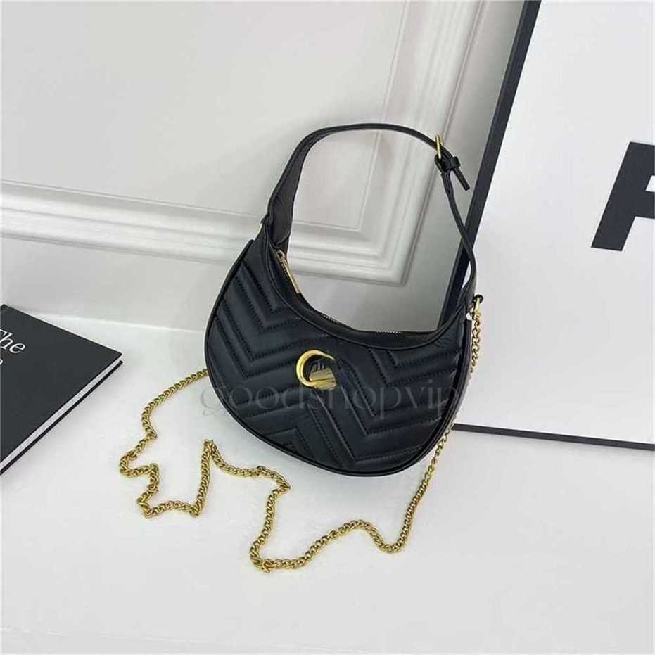 Designer Purses Sac à bandoulière classique en forme de croissant de chaîne pour les filles et sacs assortis polyvalents adaptés aux déplacements