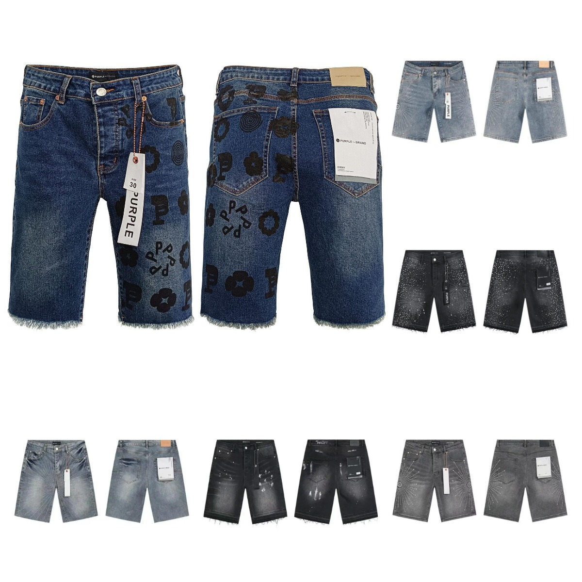 Purple Denim Shorts Designer Shorts Mens Purple Jeans Shorts Denim Shorts Jorts Fashion Womens Trends Distressed Black Ripped Biker Slim Fit Motorcy