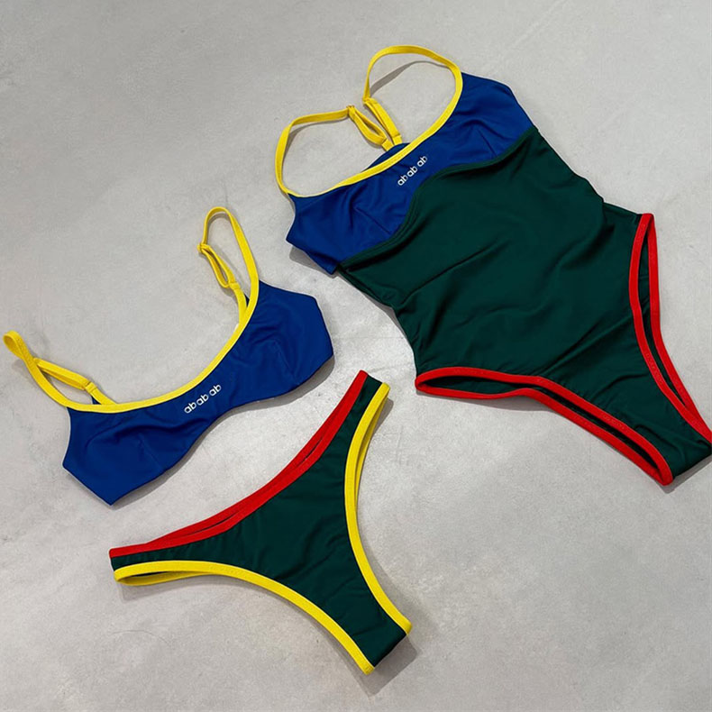 Women Gradient Color Bikinis Swimwear Designer Sexy Split Swimsuits Summer Beach Vacation Bathing Suit-image-807138731