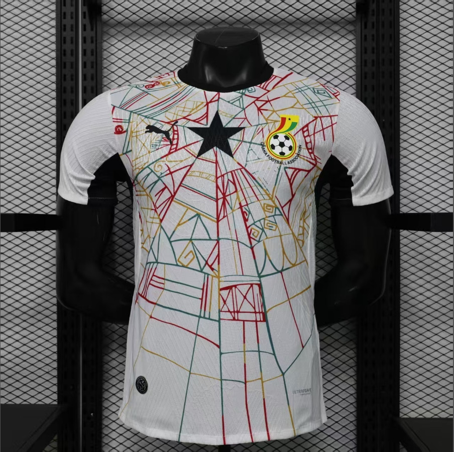 World 2026 Cup Ghana Summer Geometric Letter Print Womens Soccer Uniform Sersey Short-Slve Mans T-Shirts Breathable Casual L26624