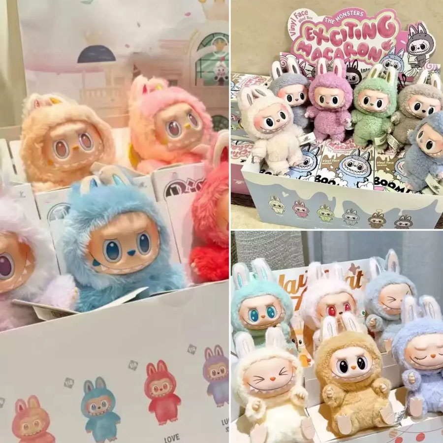 17cm clothes designer doll v1 v2 v3 la bubus big into energy blind box have a seat keychain a2