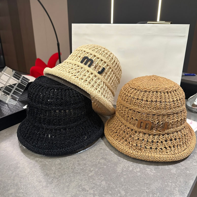designer hat luxury designer bucket hat women classic solid color woven hat versatile wide brim hat Summer The Perfect Choice for Outdoors the Beach