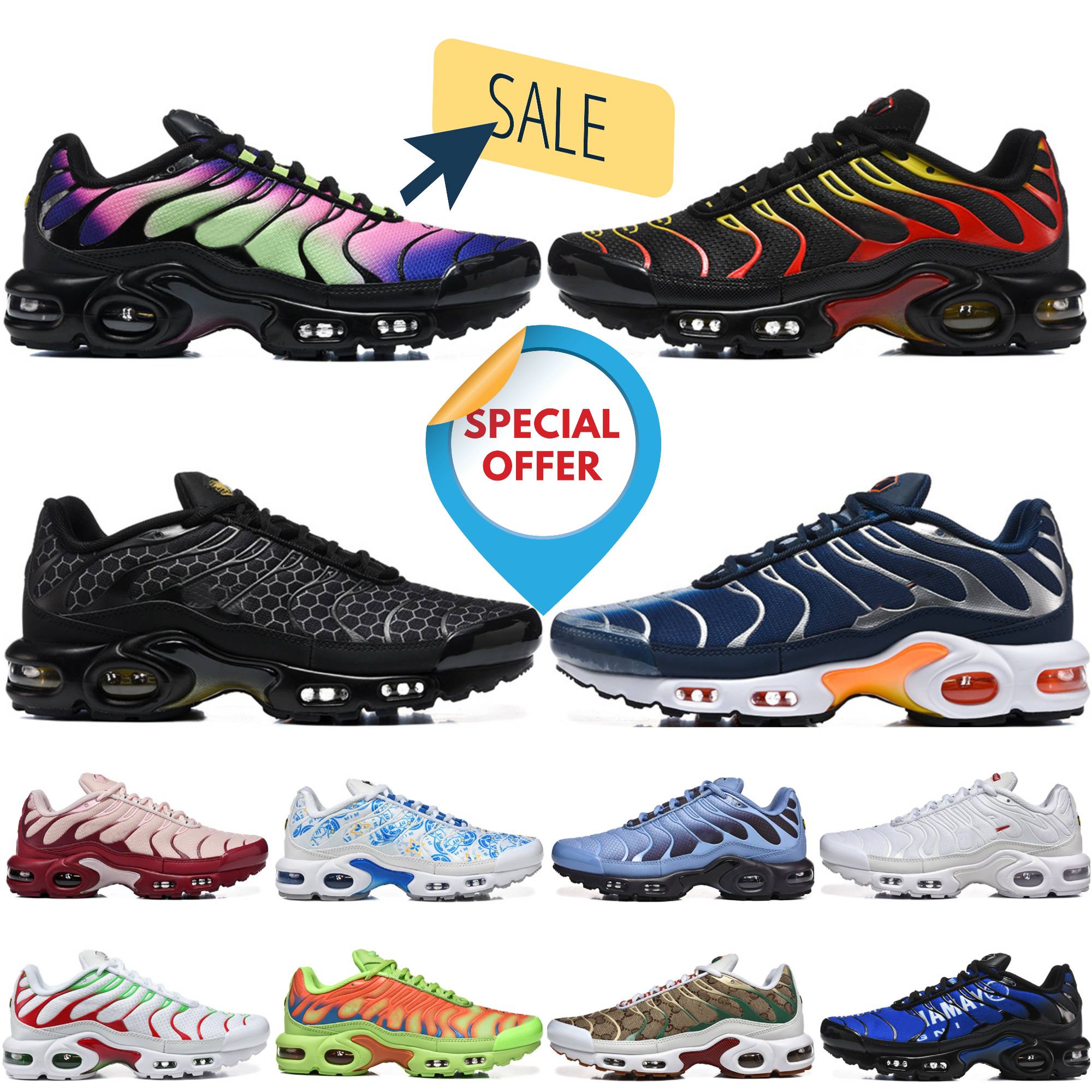 Men Tn Designer Running Shoes Tns Plus utility Triple Black Gold Red white Obsidian Aluminum Syracuse Navy World Indigo Outdoor Trainers tnplus Snea