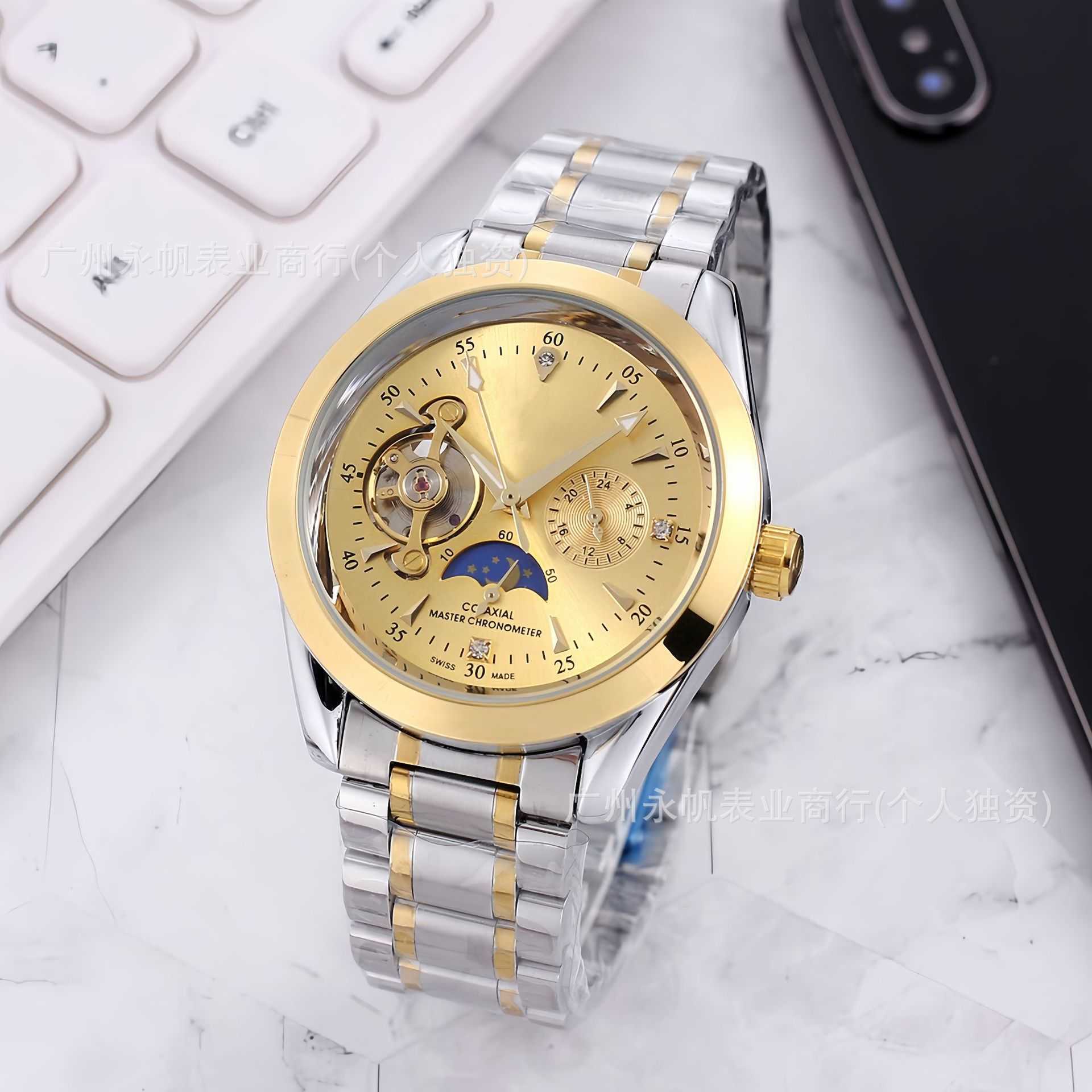 Luxury watches, high-quality watches Fully Automatic Mechanical Tourbillon Chronograph Mens Skeleton Wholesale